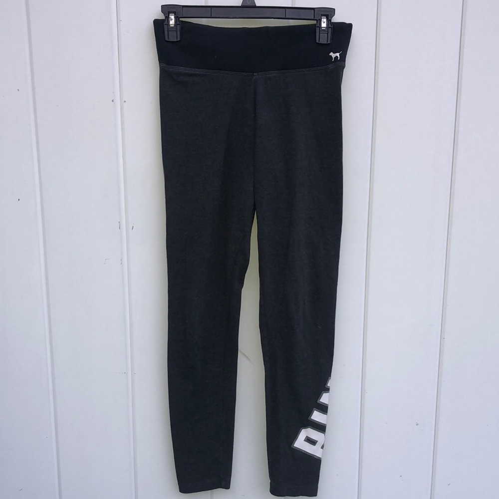 PINK Victoria's Secret yoga pants black and gray size small PINK VS leggings​​